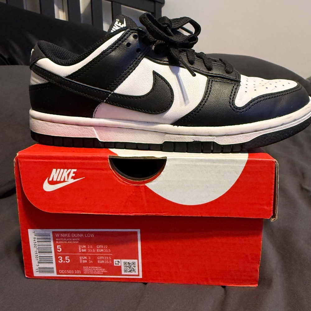 Nike Dunk Low Black White Sneakers